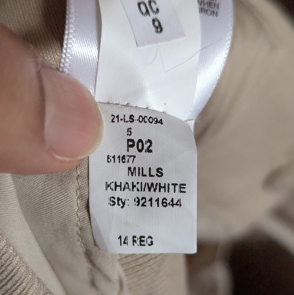 Express Women's Size 14R High Rise Ankle Beige Slim Straight Leg Dress Pants - Picture 12 of 13